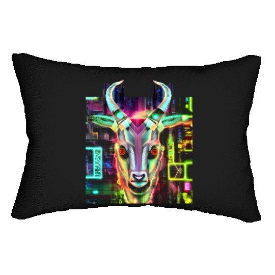 Neon Baphomet Lumbar Pillows