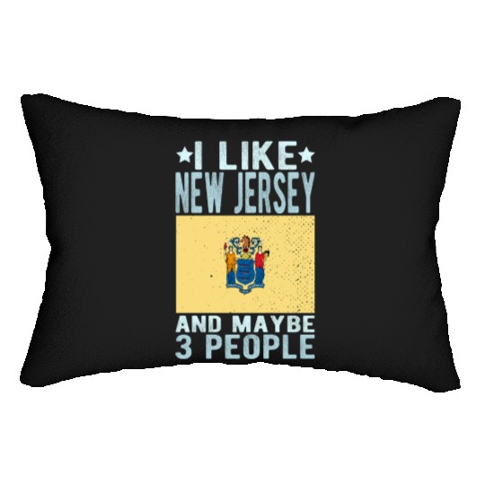 New Jersey Flag US State Lumbar Pillows
