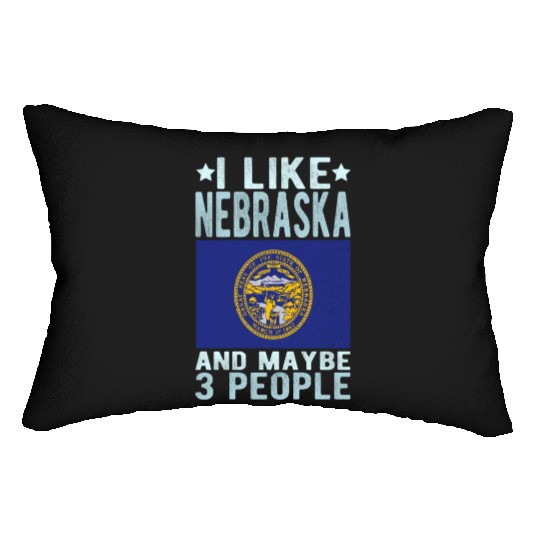 Nebraska Flag US State Lumbar Pillows