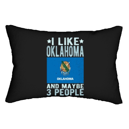 Oklahoma Flag US State Lumbar Pillows