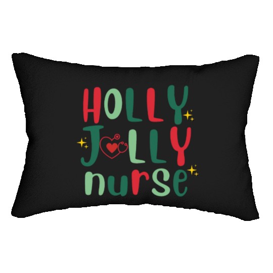 HOLLY JOLLY NURSE4 Lumbar Pillows