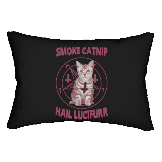 Smoke Catnip Hail Lucifurr Lumbar Pillows