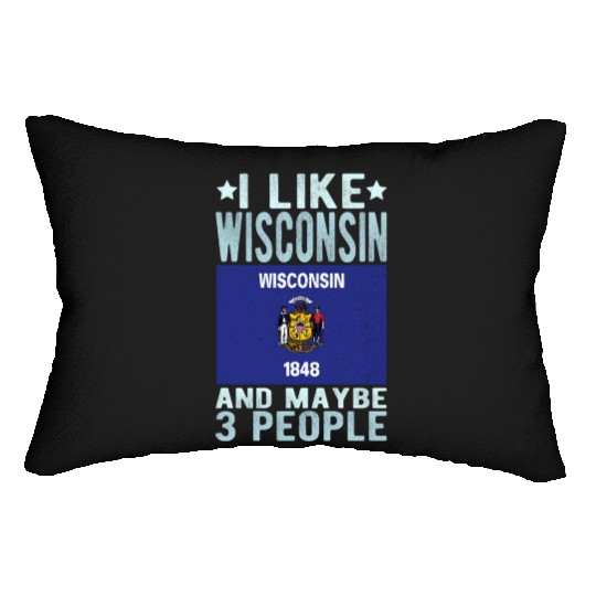 Wisconsin Flag US State Lumbar Pillows