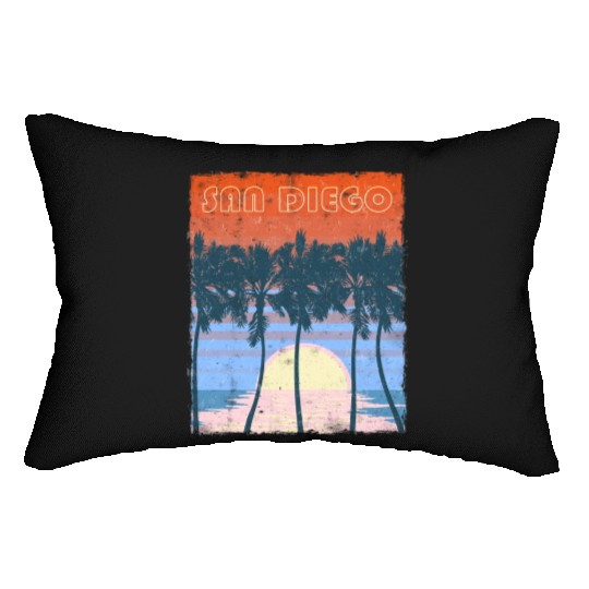 San Diego Beach Family Vacation Keepsake Lumbar Pillows
