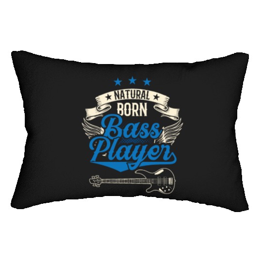 Natural Born Bass Player Guitar Musician Band Lumbar Pillows