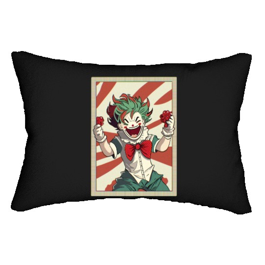 Happy joker card Lumbar Pillows