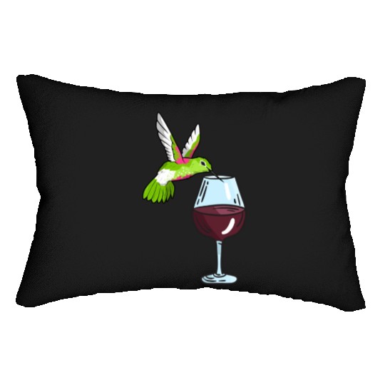 Hummingbird Drinking Wine Birdwatching Hummingbird Lumbar Pillows