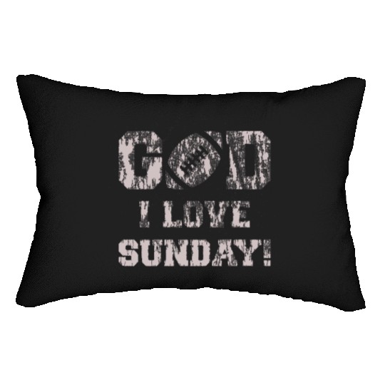 GOD I LOVE SUNDAY Lumbar Pillows