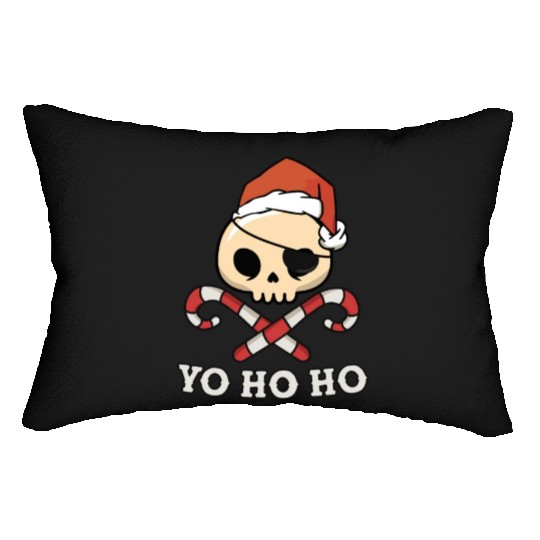 Santa Pirate Funny Christmas - Yo Ho Ho, Pirate Lumbar Pillows
