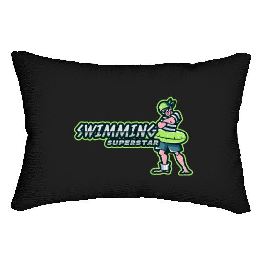 Swimming Superstar | Boy With Swim Ring Lumbar Pillows