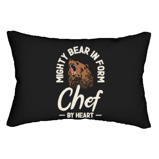 Chef Beast Animal Lover Bear Cooking Lumbar Pillows