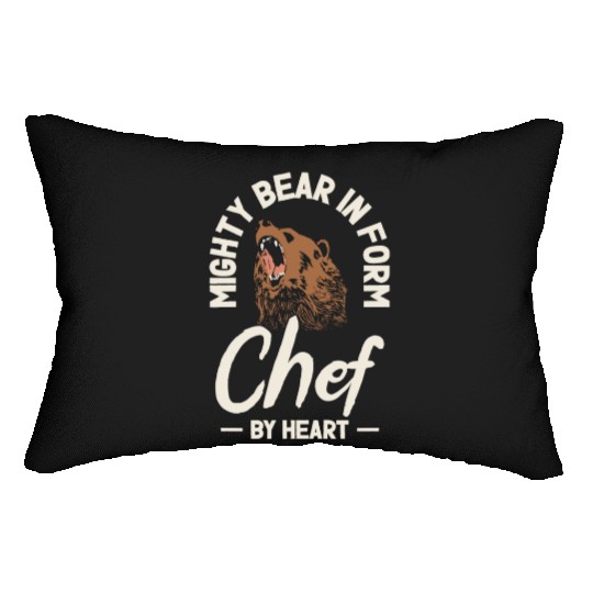 Chef Beast Animal Lover Bear Cooking Lumbar Pillows