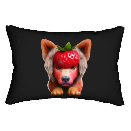 Strawberry dog dog Lumbar Pillows