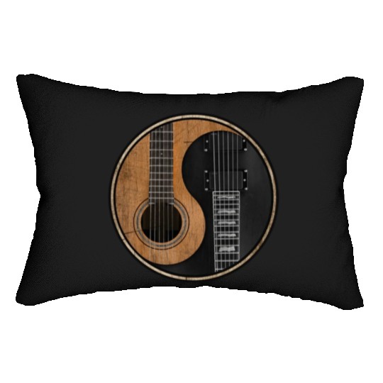 Ying Yang Guitar ArTwork Lumbar Pillows