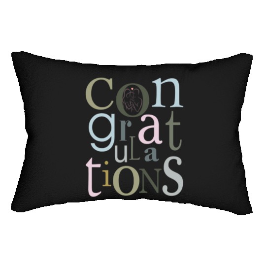 congratulations newborn baby Lumbar Pillows