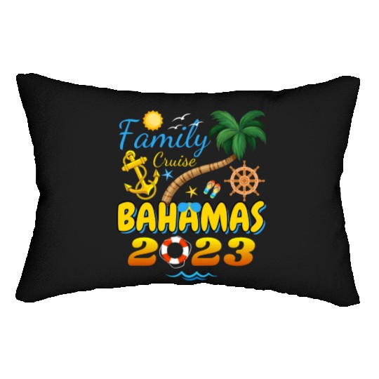 Family Cruise The Bahamas 2023 Matching Group Lumbar Pillows
