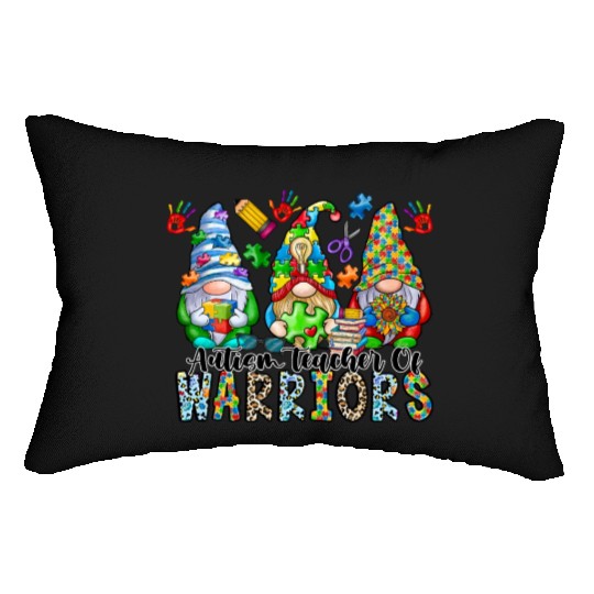 Autism Teacher Of Warriors Lumbar Pillows