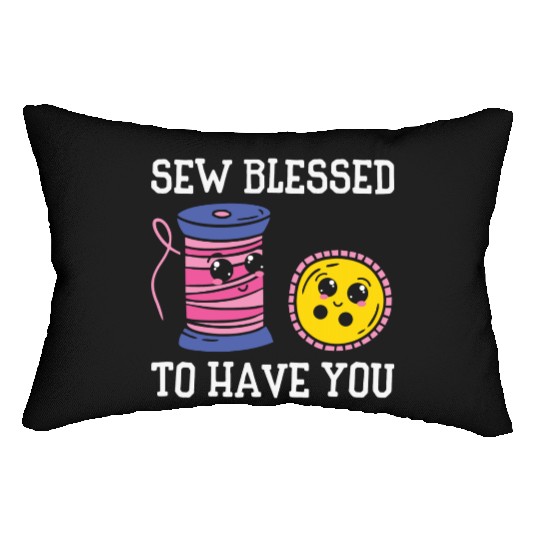 Button Thread Sibling Goals Big Brother Sister Pun Lumbar Pillows