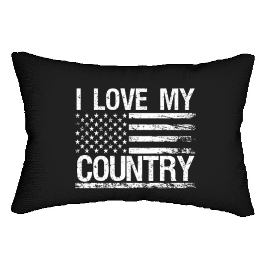 Soldier i love my country military army veteran Lumbar Pillows