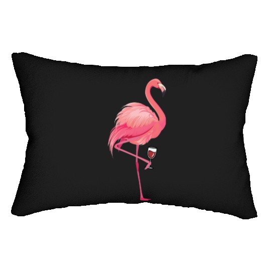 Flamingo Wine Lumbar Pillows