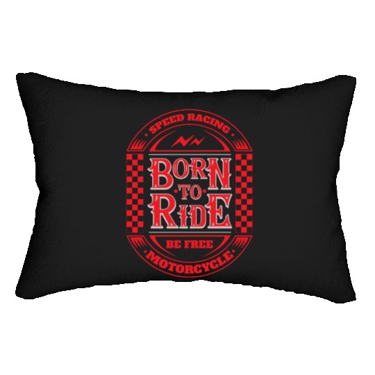 SPEED RACING BORN TO RIDE MOTORCYCLE Lumbar Pillows