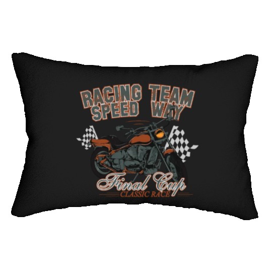 MOTORCYCLE, RACING TEAM SPEED WAY Lumbar Pillows