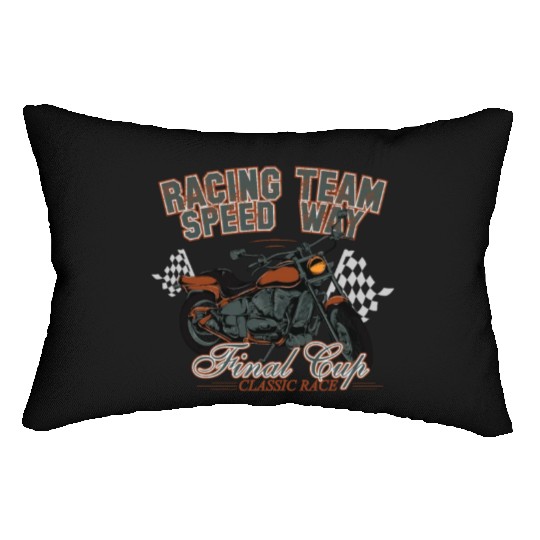 MOTORCYCLE, RACING TEAM SPEED WAY Lumbar Pillows