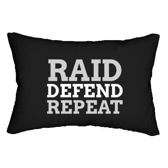 Raid Defend Repeat | Kabaddi Sport Lumbar Pillows