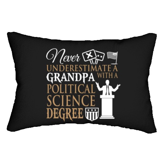 Power Grandpa With Political Science Degree Lumbar Pillows