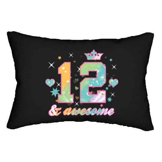 12th birthday gift idea for awesome girls Lumbar Pillows