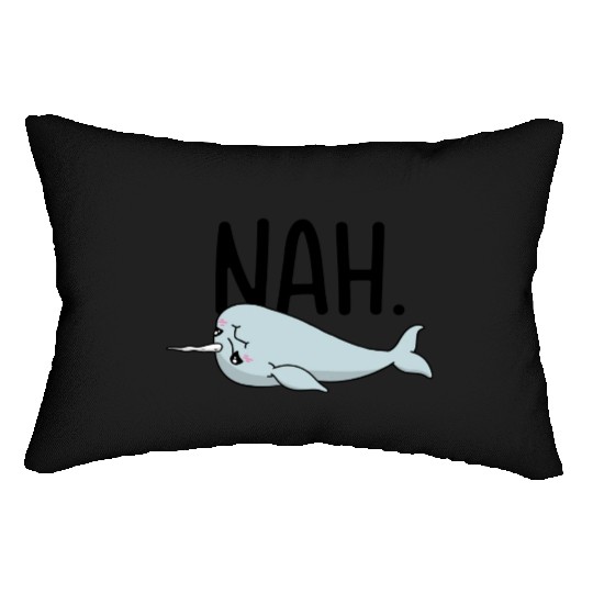 Procrastinating Narwhal Lover Aquatic Animals Lumbar Pillows