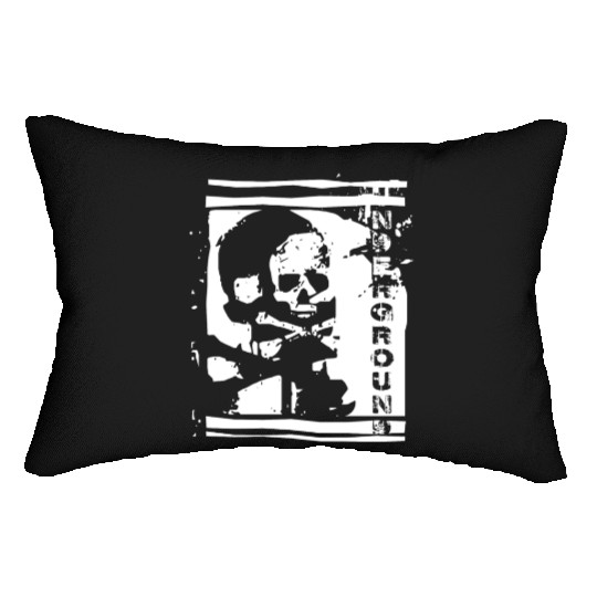 UNDERGROUND skull PUNK design Lumbar Pillows