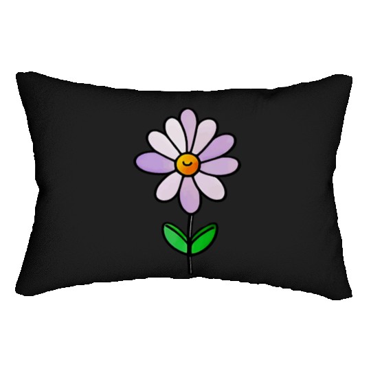 Lavender Flower Art Lumbar Pillows