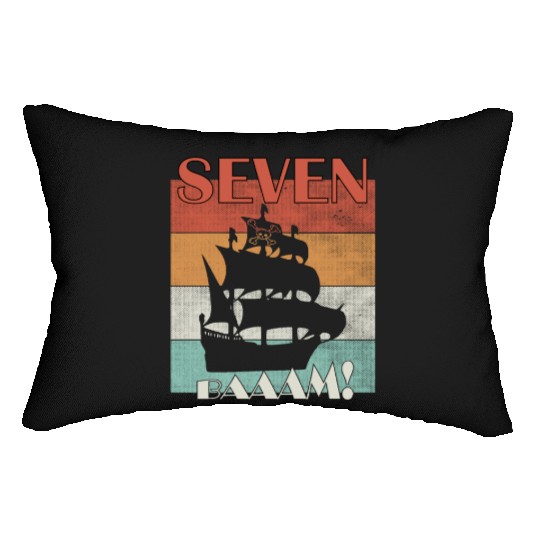 Birthday Lumbar Pillows 7 years boy pirate pirates