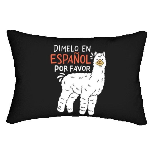 Spanish Teacher Llama Lumbar Pillows