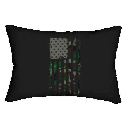 Camouflage American Flag Jungle Camo USA Flag Lumbar Pillows