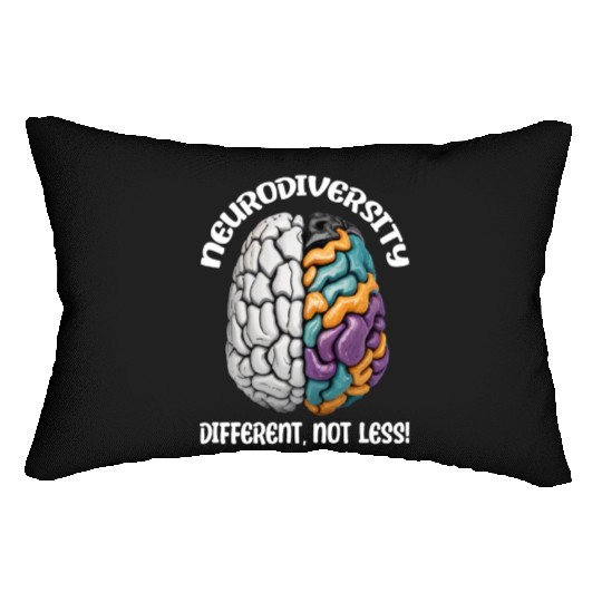 "Different, Not Less" Neurodiversity Lumbar Pillows