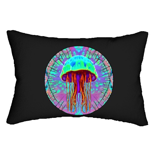 Glowing Jellyfish Lumbar Pillows