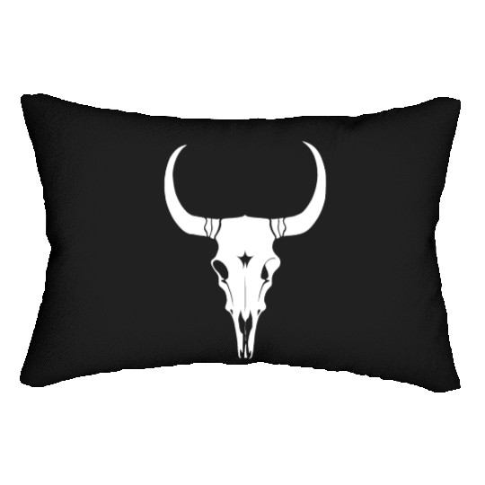 Cattle Skull Cow Skull Rodeo Western Skeleton Lumbar Pillows