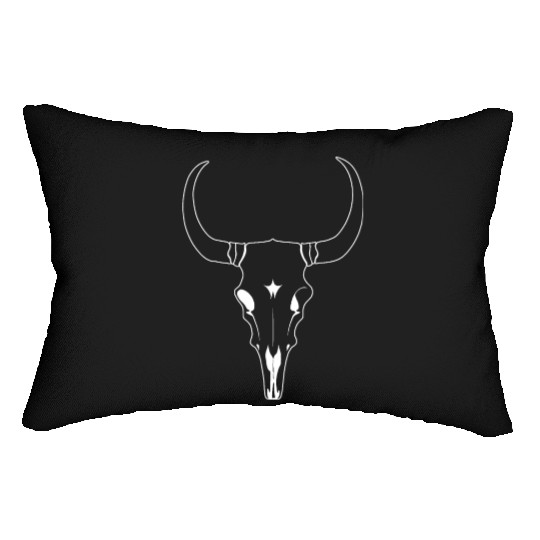 Cattle Skull Cow Skull Rodeo Western Skeleton Lumbar Pillows