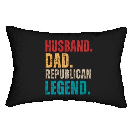 Husband Dad Republican Legend Republican Supporter Lumbar Pillows
