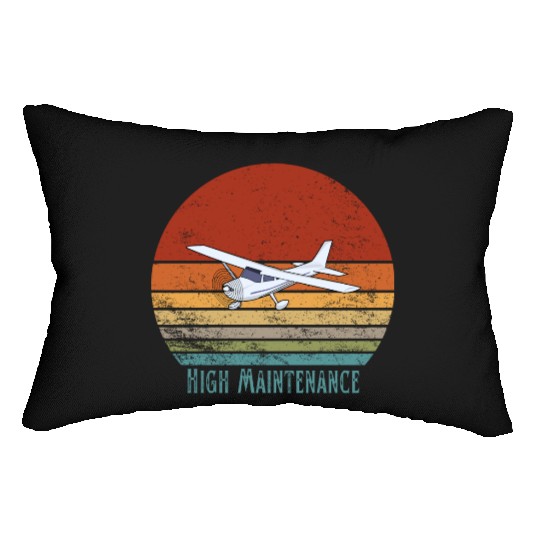 Retro Small Aircraft - High Maintenance Lumbar Pillows