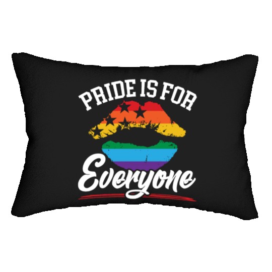 Pride Is For Everyone Rainbow Month LGBTQ Gay Lumbar Pillows