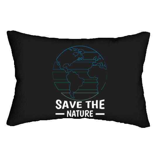 Minimalist Save Nature Oceans Day Earth Day Lumbar Pillows