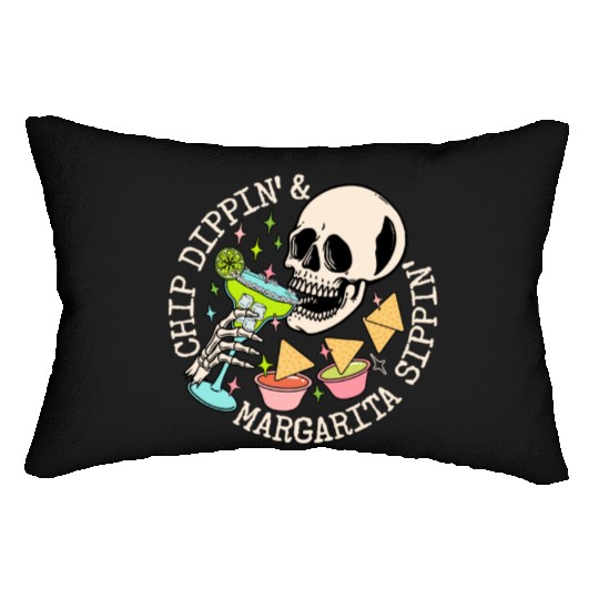 Chip Dippin' And Margarita Sippin' Lumbar Pillows