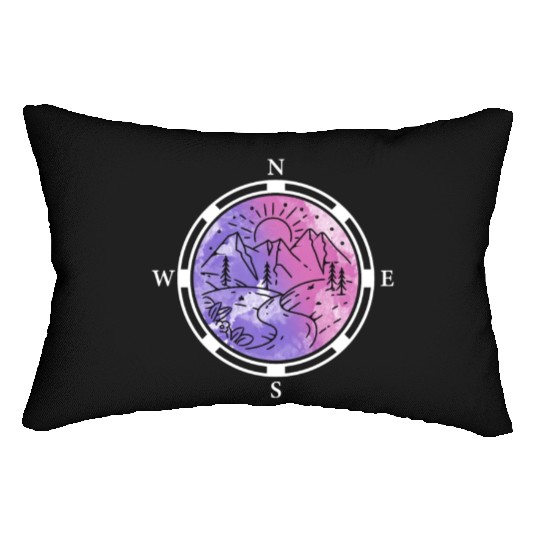 Hiker Mountains Compass climbing Mountaineering Lumbar Pillows