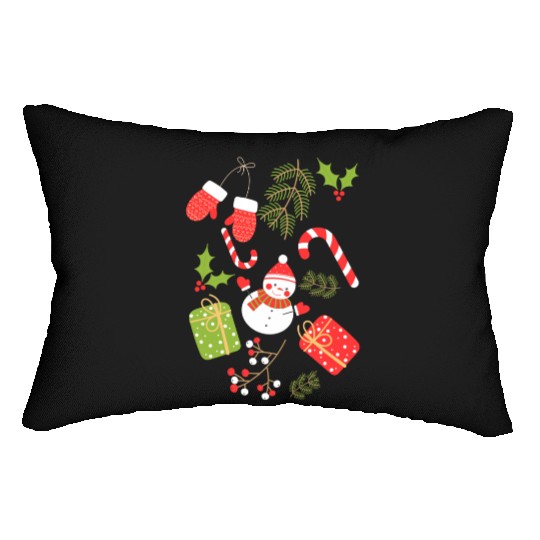 Christmas Time - Christmas Tree Decorations Lumbar Pillows