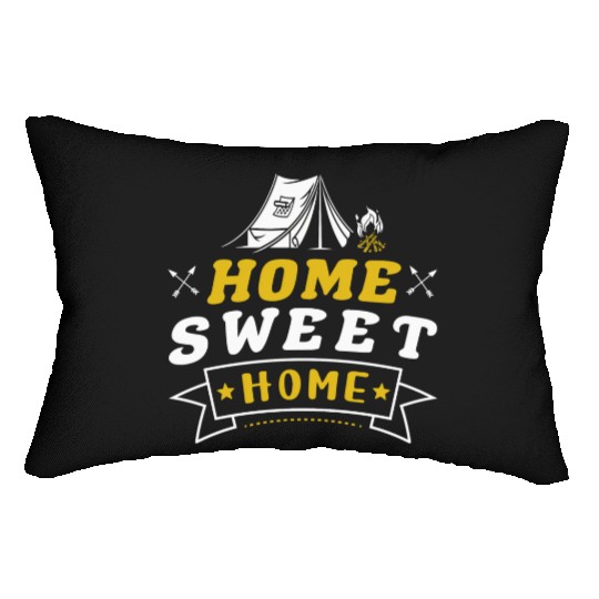 Camping Camper Tent Home Sweet Home Lumbar Pillows
