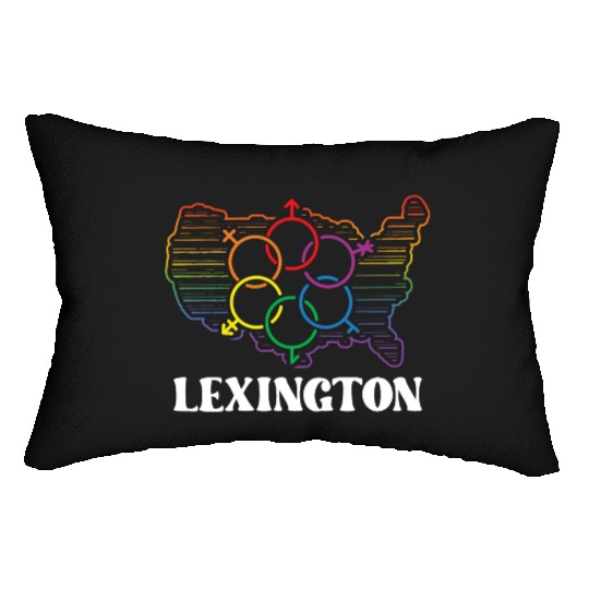 Lexington Pride Month Pride Flag LGBT Community LG Lumbar Pillows