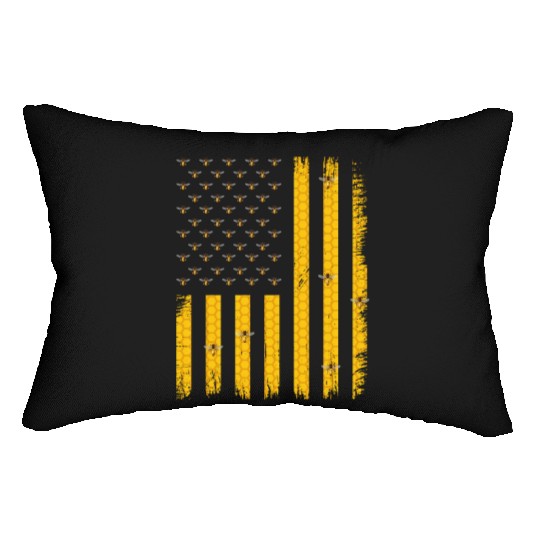 Beekeeper Usa Flag Lumbar Pillows